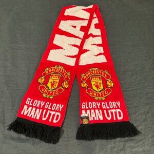 Manchester United FC “Glory Glory Man Utd” Soccer Scarf – Red/Black – Official
